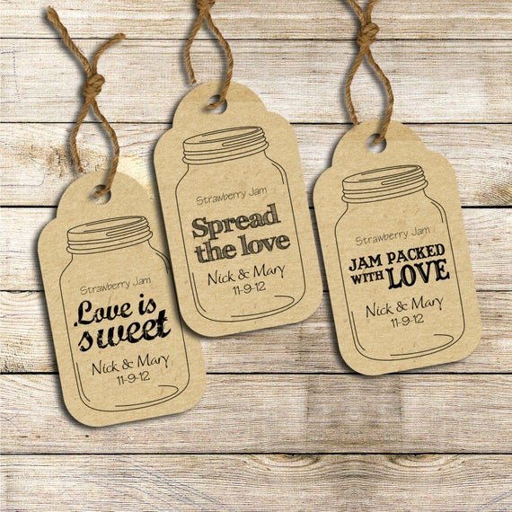 Mason Jar Tags Template Elegant Items Similar to Wedding Favor Labels Three Customized
