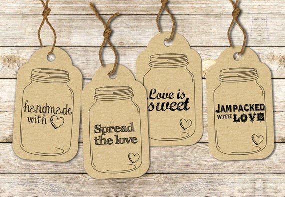 Mason Jar Tags Template Inspirational Instant Download Mason Jar Label Tags Printable Sheet