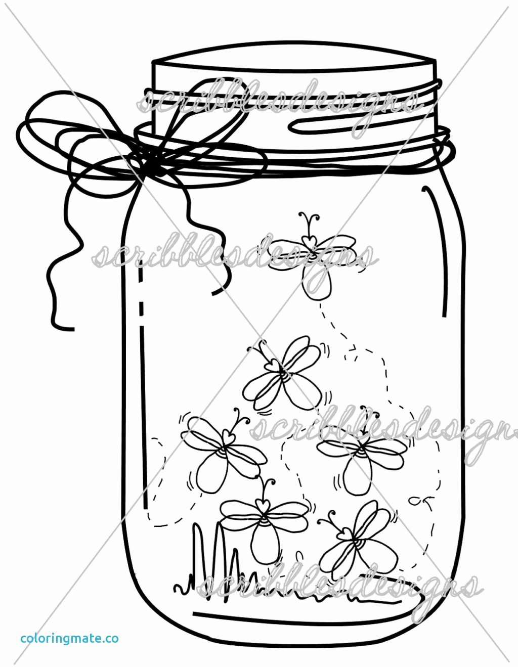 Mason Jar Template Printable Luxury Mason Jar Drawing Template at Getdrawings