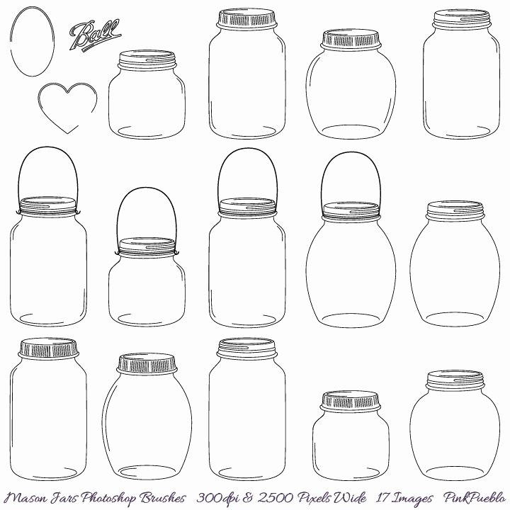 Mason Jar Template Printable