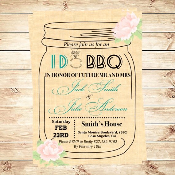 Mason Jar Template Printable Unique I Do Bbq Invitation Template Mason Jar by Diypartyinvitation