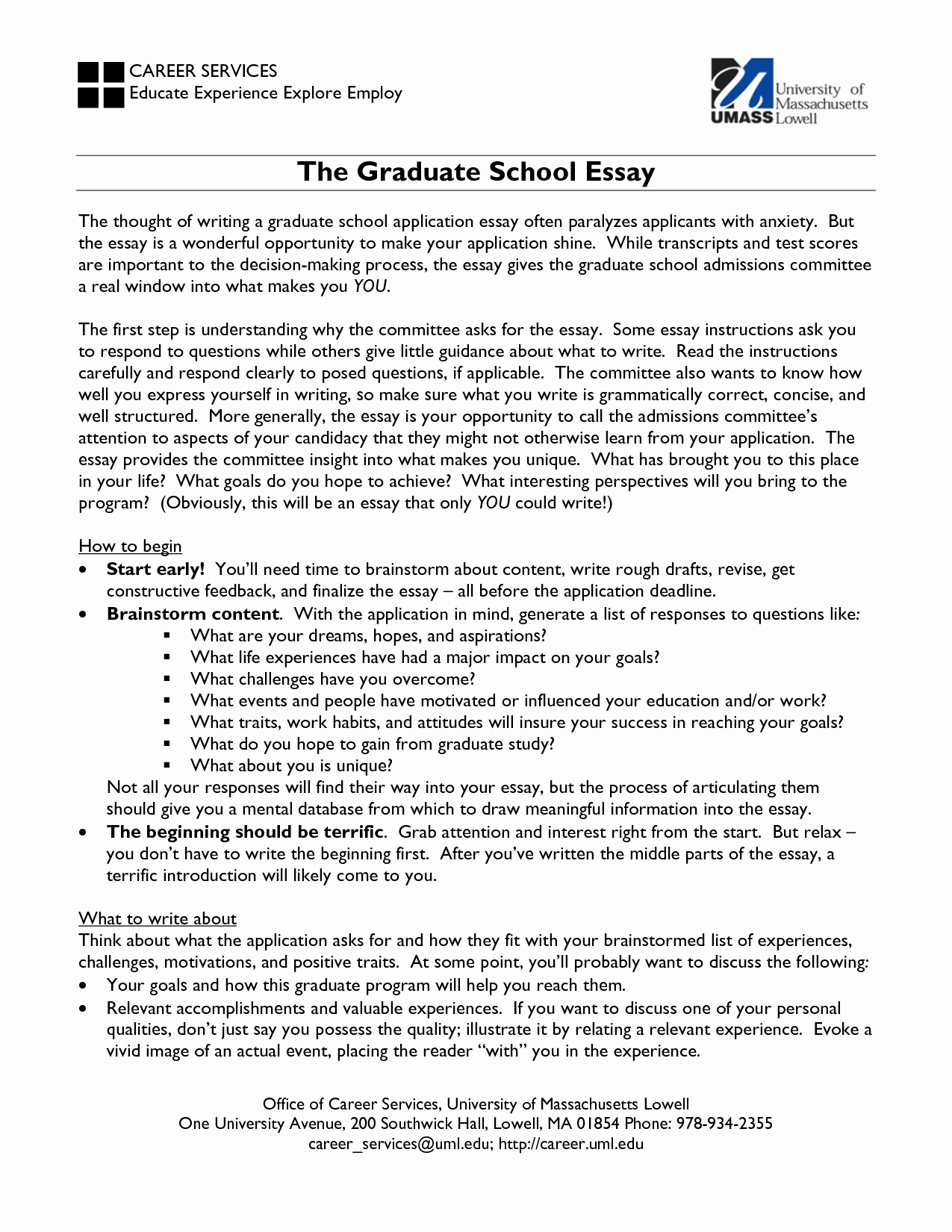 Master Degree Essay Examples Elegant A Graduate Application Essay