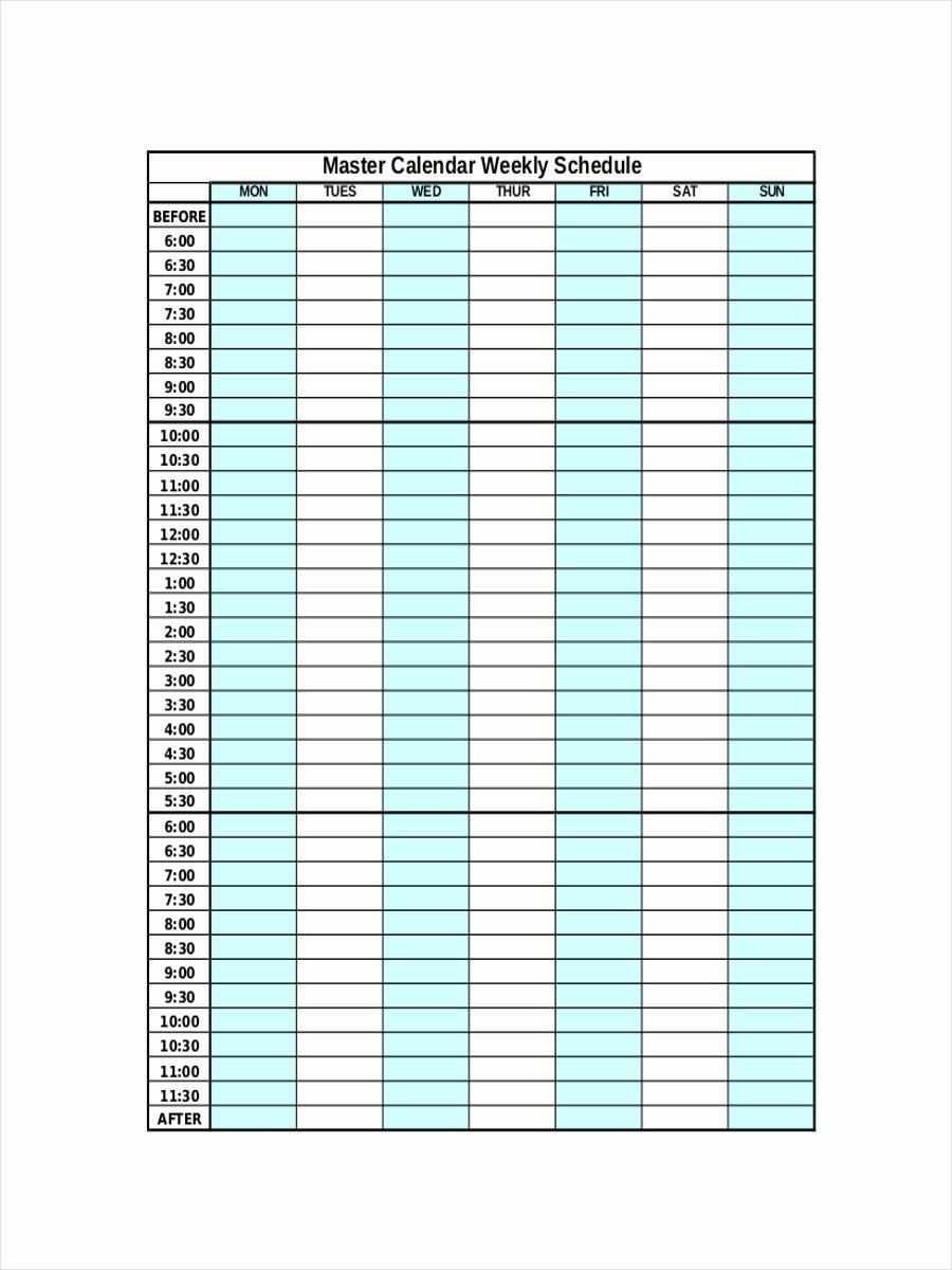 Master Schedule Template Best Of 8 Master Schedule Examples &amp; Samples