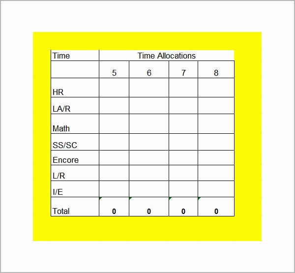 Master Schedule Template Lovely Class Schedule Template 6 Download Free Documents In