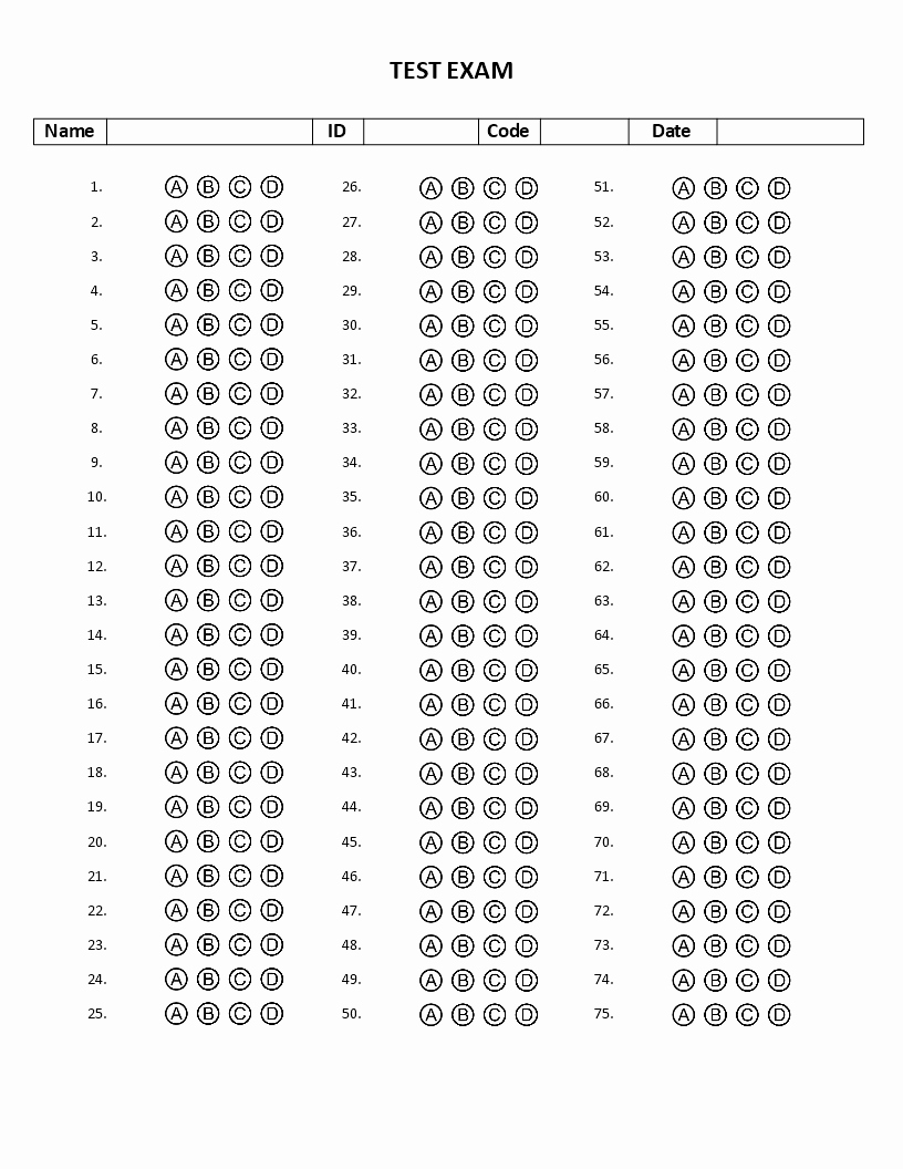 Matching Test Template Microsoft Word Inspirational Free Multiple Choice Question Template