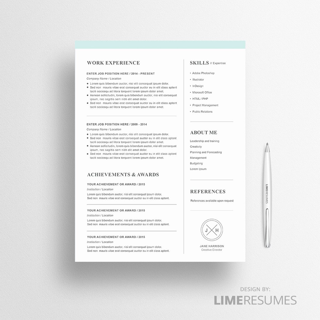 Matching Test Template Microsoft Word Lovely Modern Resume Template for Microsoft Word Limeresumes