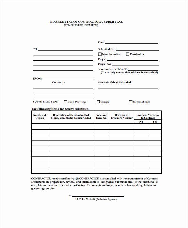 Material Transmittal form New 23 Of Transmittal Sheet Template