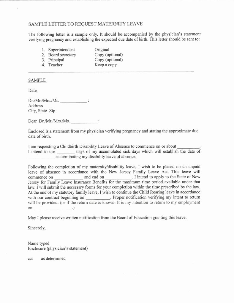 Maternity Leave Letter to Clients Best Of 19 Leave Letter format Templates Pdf