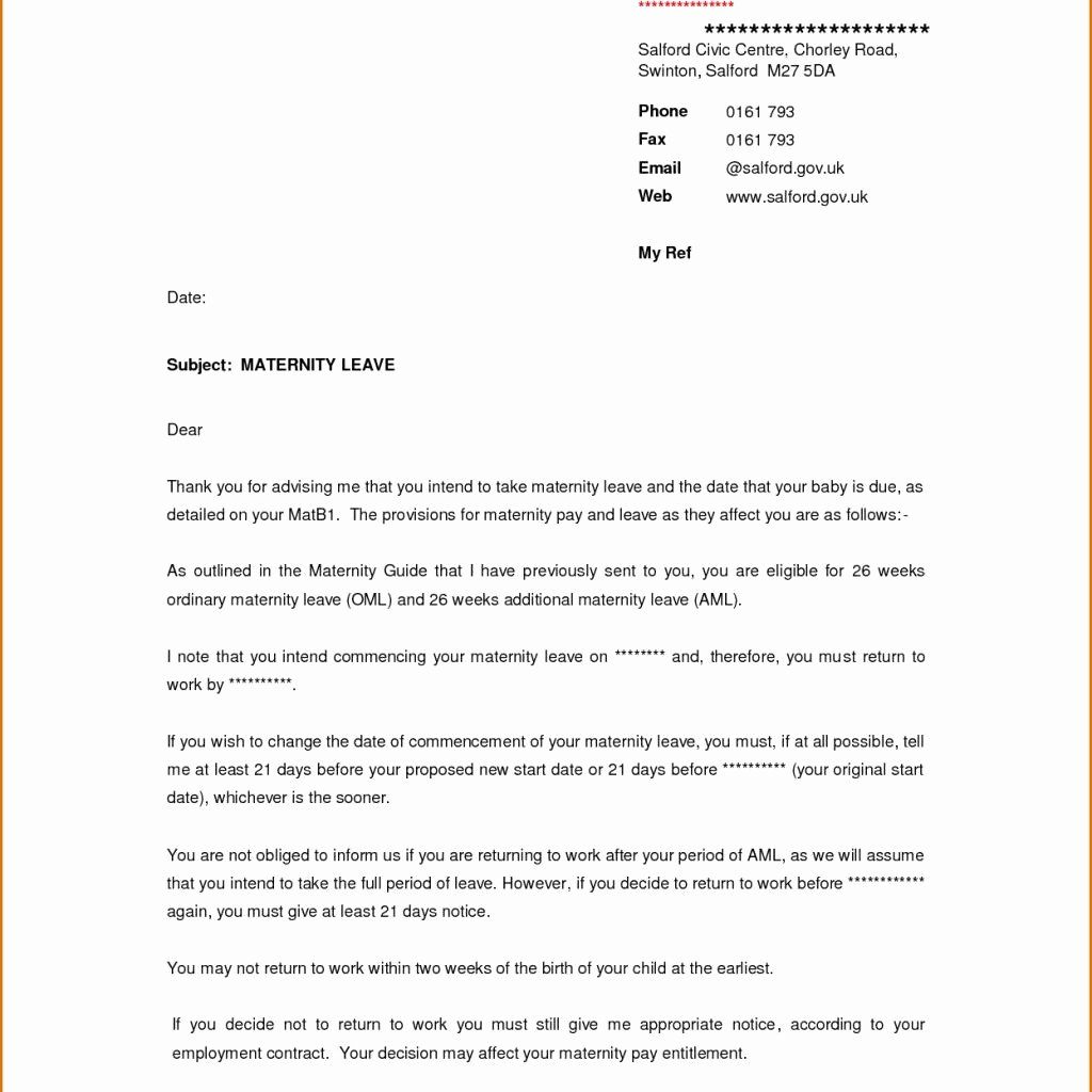 Maternity Leave Resignation Letter Beautiful How to Write A Maternity Leave Email Pertamini