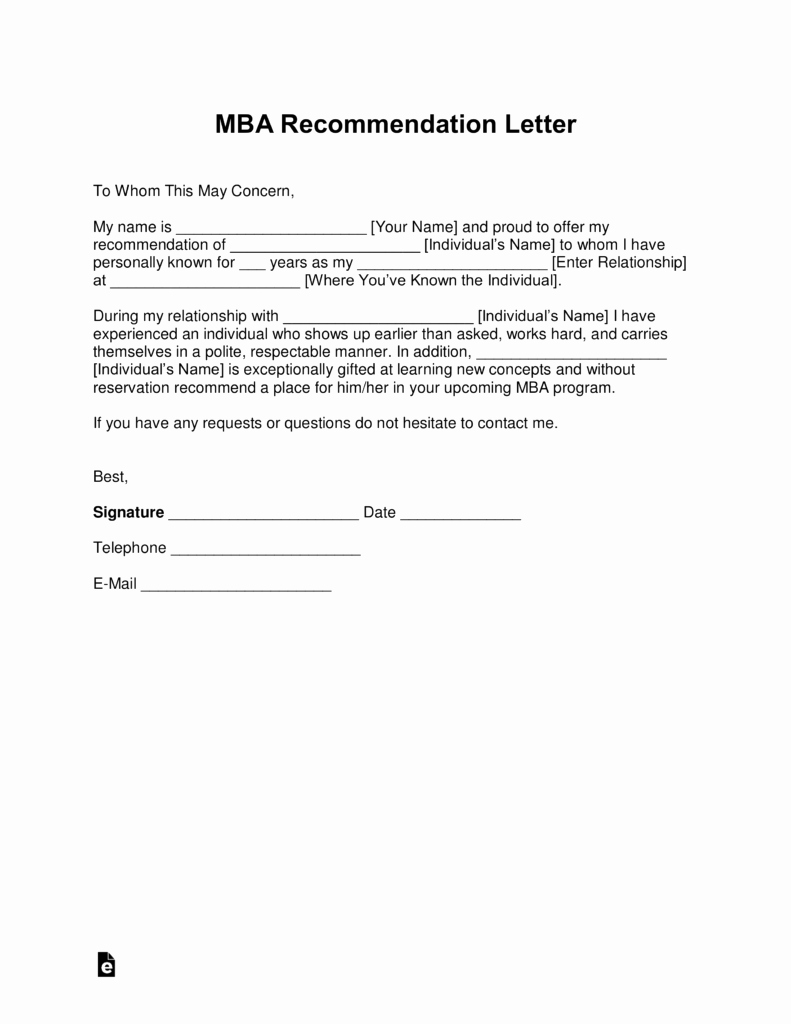 Mba Admission Essay Samples Pdf New Free Mba Letter Of Re Mendation Template with Samples