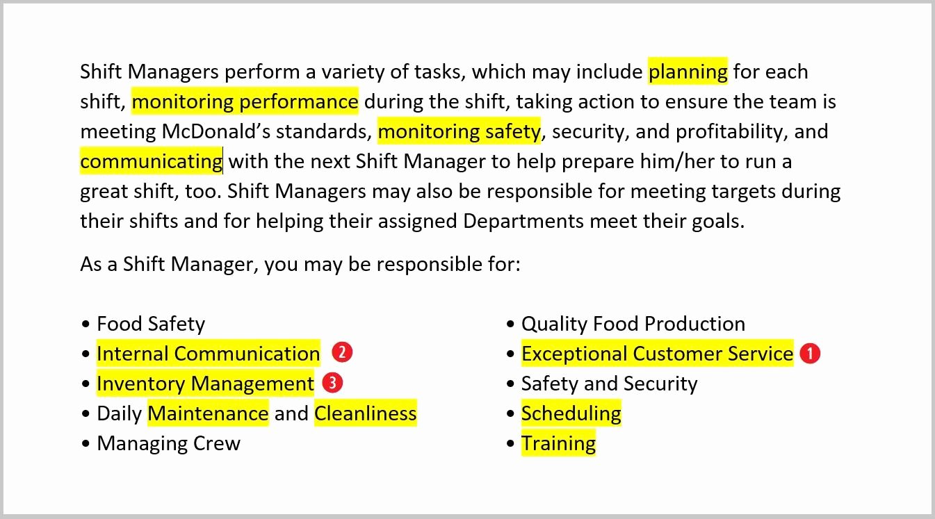 Mcdonalds Job Description Resume Fresh Fast Food Resume Sample &amp; Plete Guide [20 Examples]