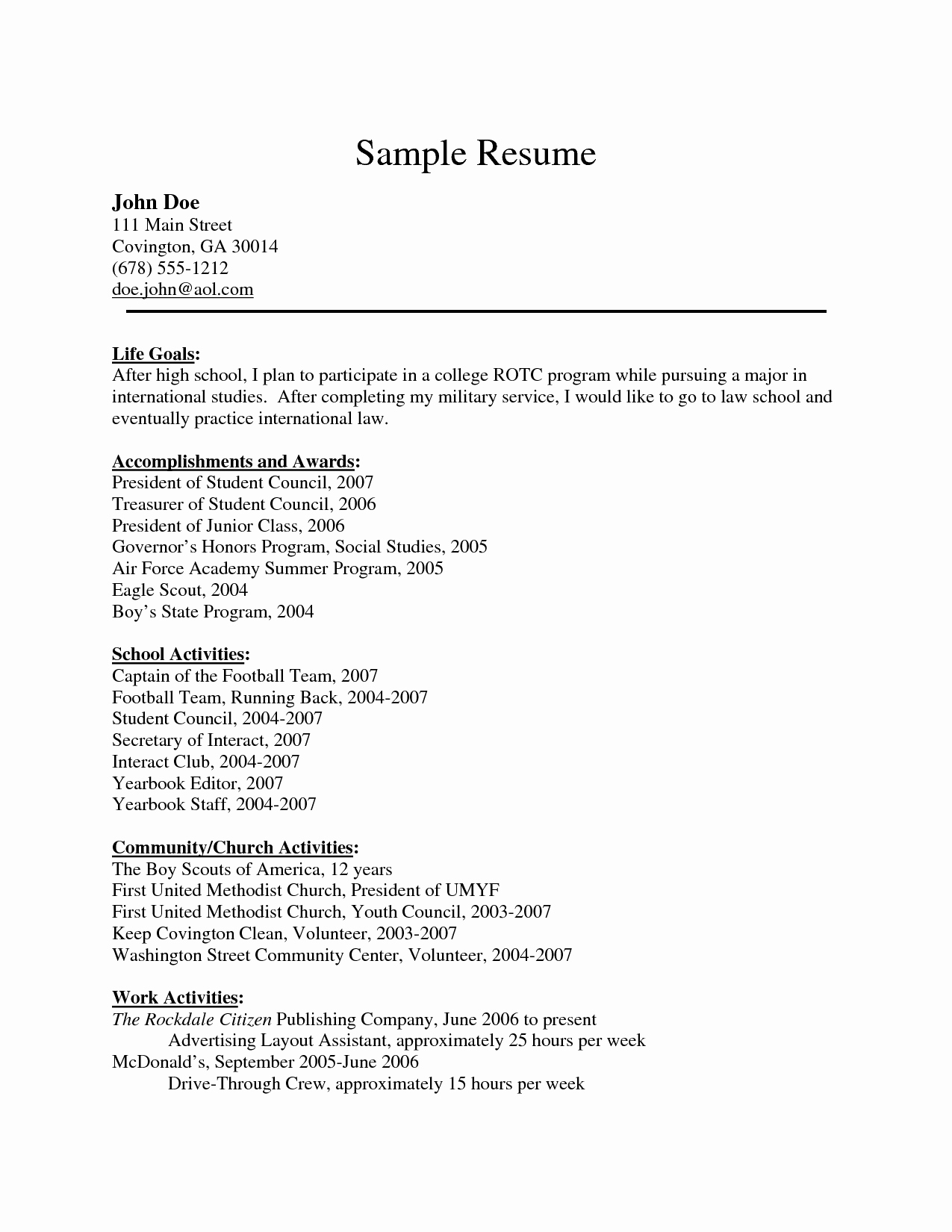Mcdonalds Job Description Resume Fresh Mcdonalds Resume Sample Resume Ideas