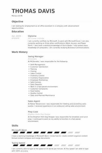 Mcdonalds Job Description Resume Unique Mcdonalds Resume Sample Hashtag Bg