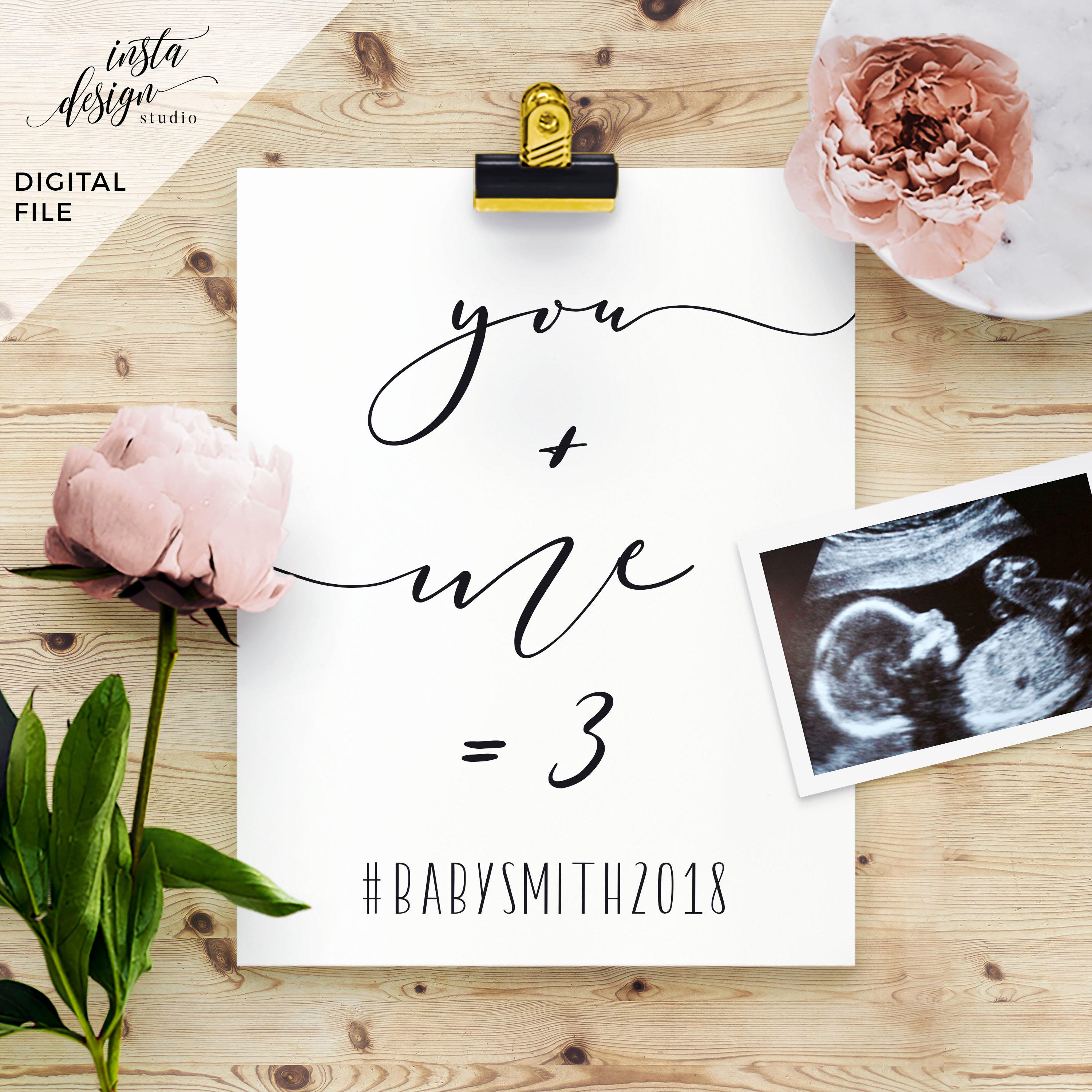 Media Announcement Template Awesome Custom social Media Pregnancy Baby Announcement Template