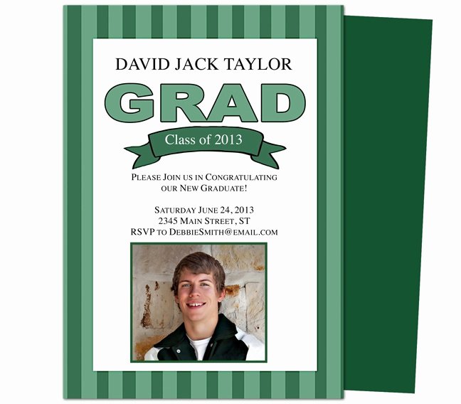 Media Announcement Template Inspirational Graduation Announcements Templates Printable Diy Stripes