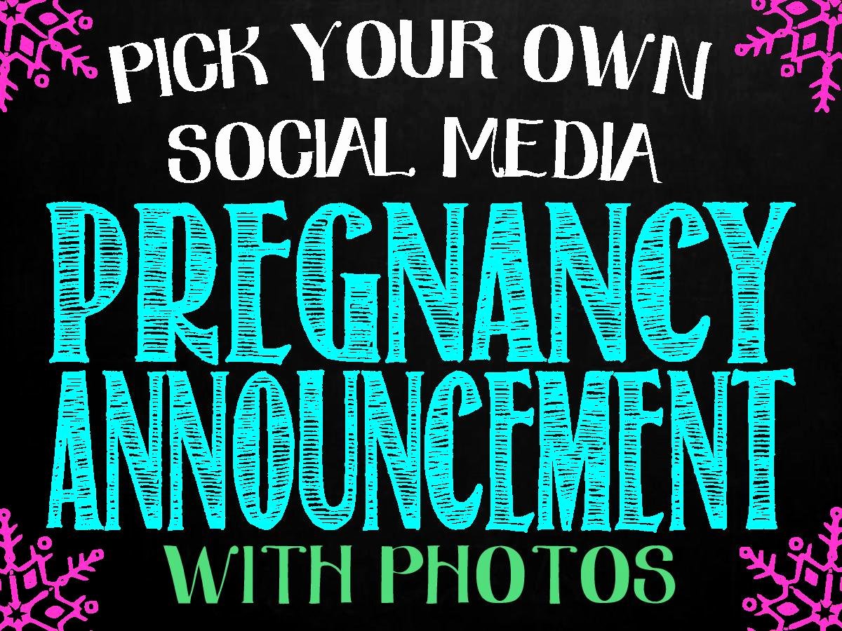 Media Announcement Template Luxury Pregnancy Announcement for social Media