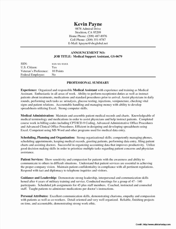 Medical assistant Externship Resume Best Of Sample Resume for Medical assistant Externship Resume