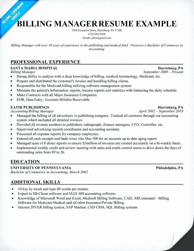 Medical Biller Resume Examples Elegant 14 15 Medical Coding Resumes Examples