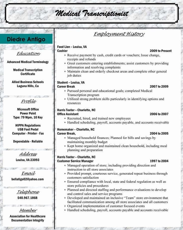 Medical Biller Resume Examples Inspirational Medical Billing and Coding Resume Sample