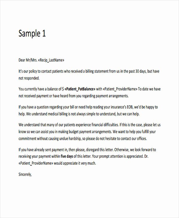 Medical Collection Letter Final Notice Lovely 23 Of Mitment Letter Template for Telephone