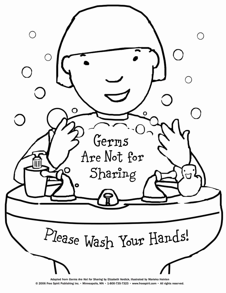 Medical Face Sheet Template Lovely Free Printable Coloring Page to Teach Kids About Hygiene