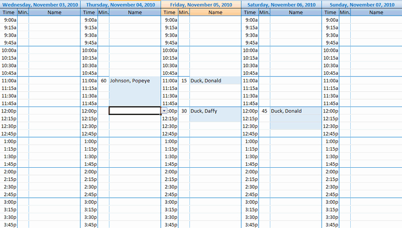 Medical Office Appointment Scheduling Template Awesome Free Excel Contact Appointment Scheduler Free Contact