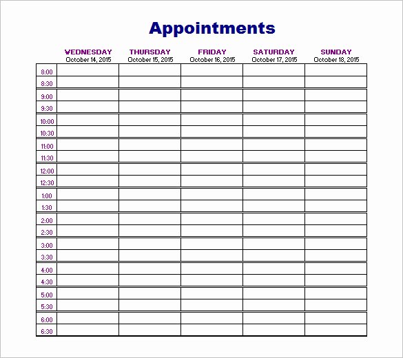 Medical Office Appointment Scheduling Template Beautiful 24 Appointment Schedule Templates Doc Pdf