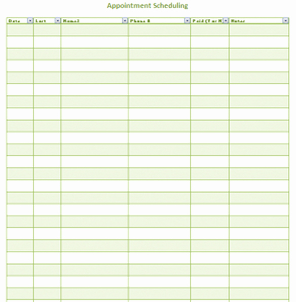 Medical Office Appointment Scheduling Template Fresh Appointment Schedule Template 5 Free Templates