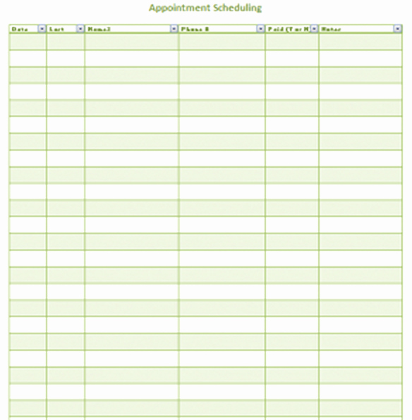 Medical Office Appointment Scheduling Template