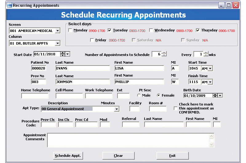 Medical Office Appointment Scheduling Template Fresh Appointment Scheduling with Open Encounter Tracking