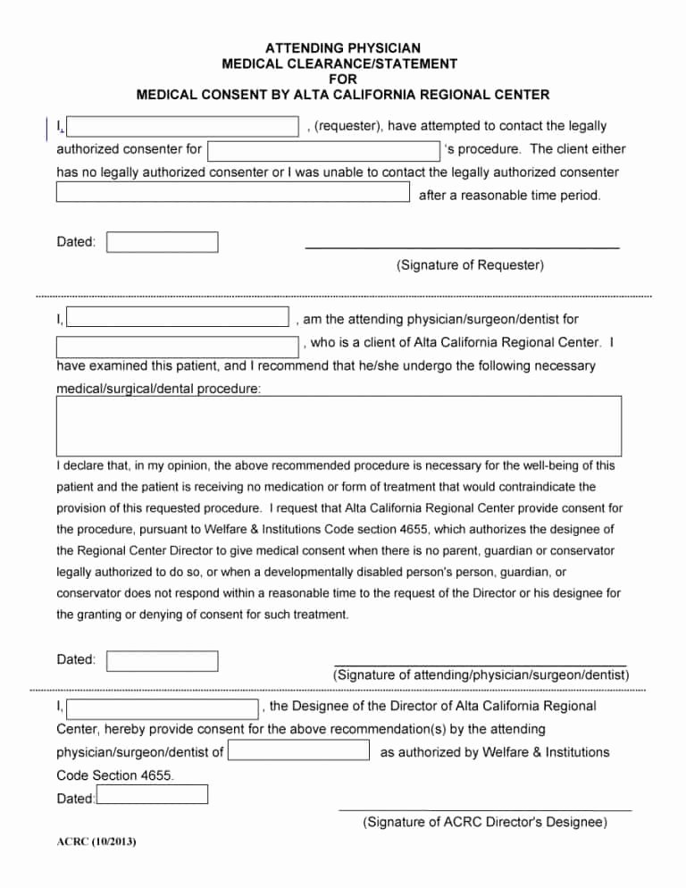 Medical Procedure Consent form Template Awesome 45 Medical Consent forms Free Printable Templates