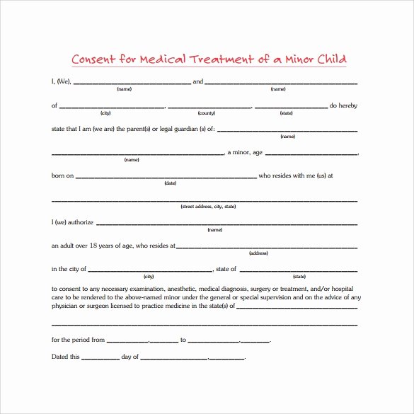 Medical Procedure Consent form Template Best Of 7 Sample Medical Consent forms to Download