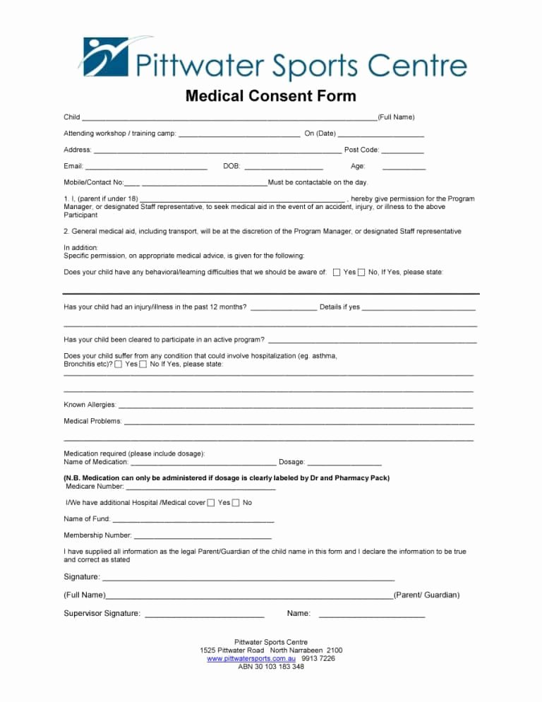 Medical Procedure Consent form Template Unique 45 Medical Consent forms Free Printable Templates