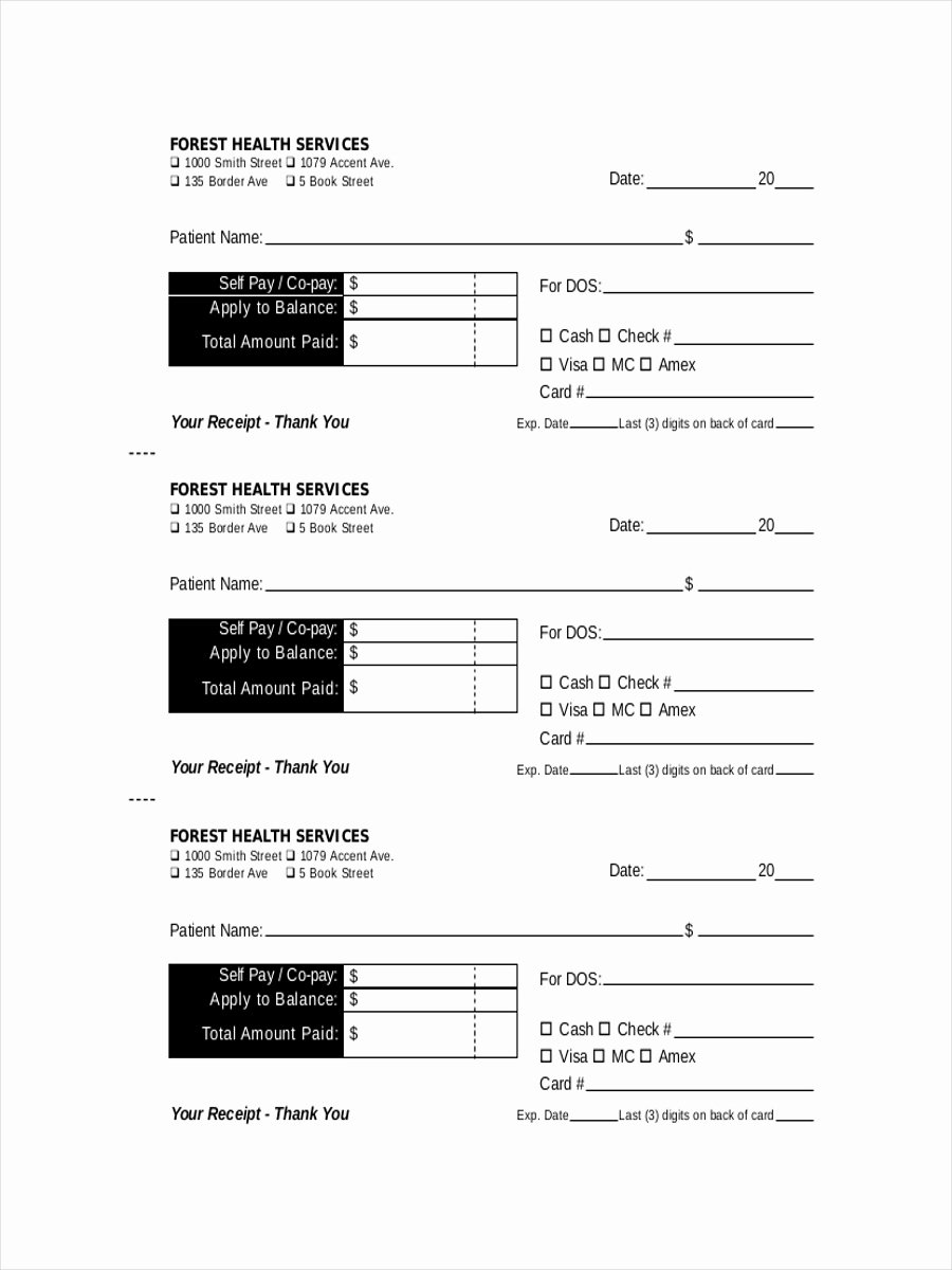 Medical Receipt Template Lovely 5 Medical Receipts Examples &amp; Samples