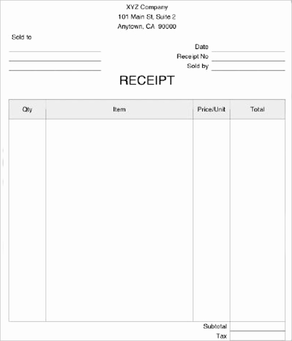 Medical Receipt Template Lovely Blank Medical Receipt Template