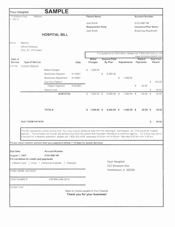 Medical Receipt Template Luxury 11 Medical Bill Receipt Template Pdf Word Excel