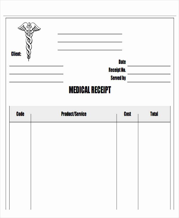 Medical Receipt Template Unique 43 Sample Receipt Templates