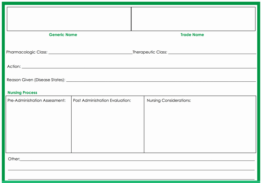 Medication Card Template Beautiful the S O C K Method for Mastering Nursing Pharmacology