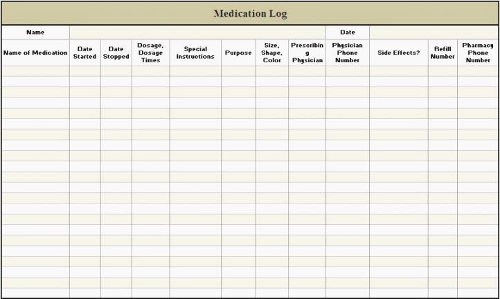 Medication Card Template Elegant 46 Magic Free Printable Medication Log