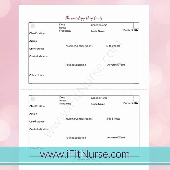 Medication Card Template Fresh Card Template Pdf Card Template Awesome