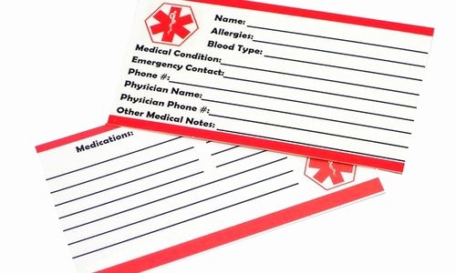 Medication Wallet Card Template Unique Medical Wallet Card Template You Will Never Believe these