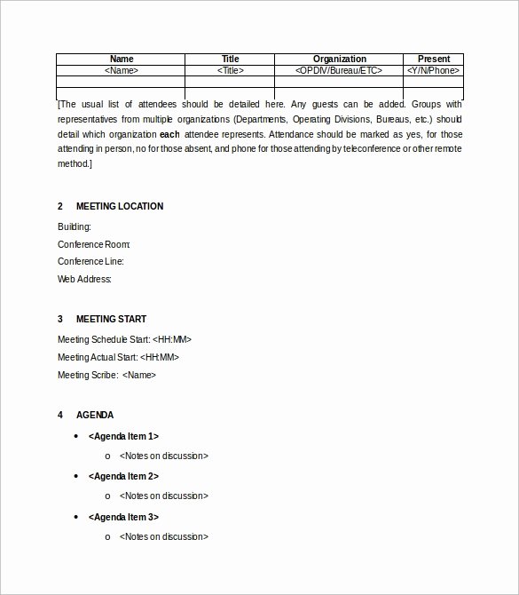 Meeting Brief Template Inspirational 44 Sample Meeting Minutes Template Google Docs Apple