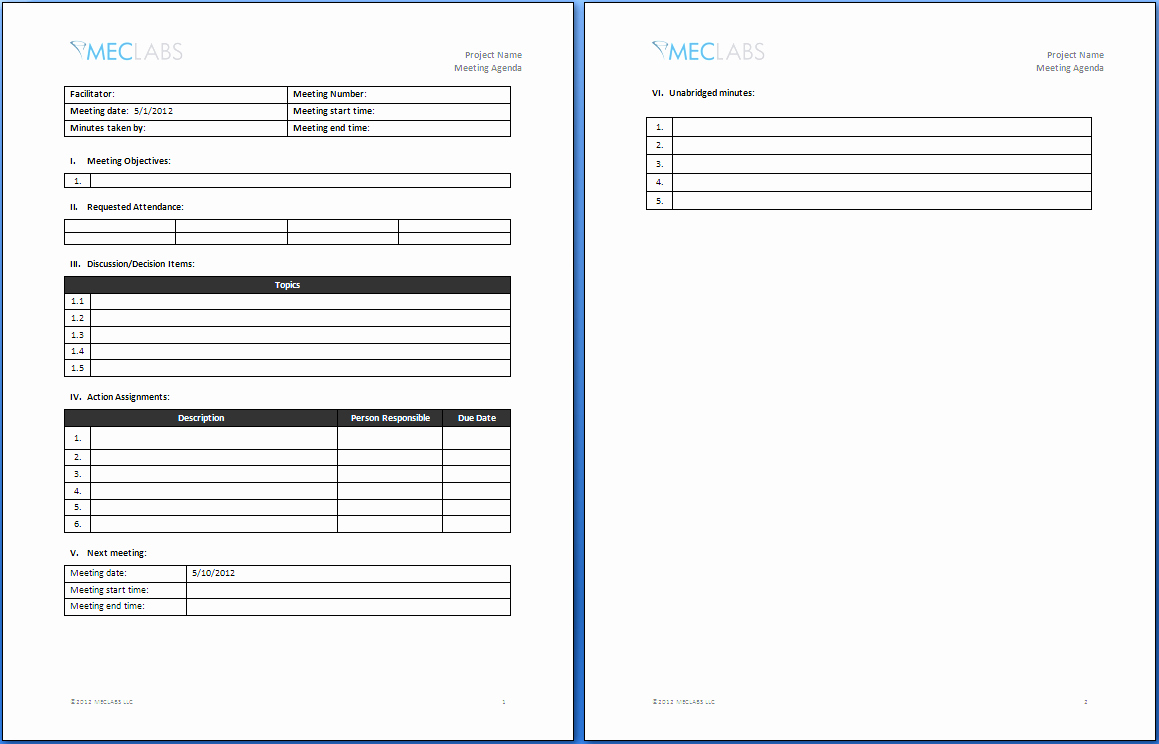 Meeting Brief Template Inspirational Informal Meeting Agenda Template Word Ms Fice How to