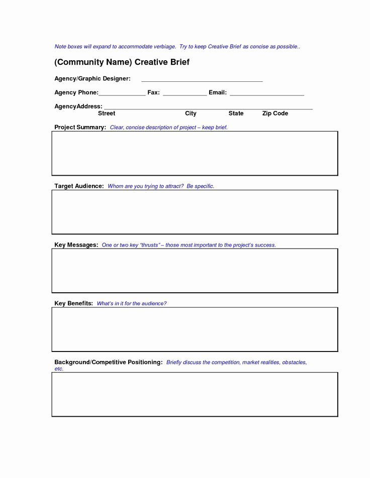 Meeting Brief Template Lovely 9 Best Creative Brief Examples Images by Elizabeth Ward On
