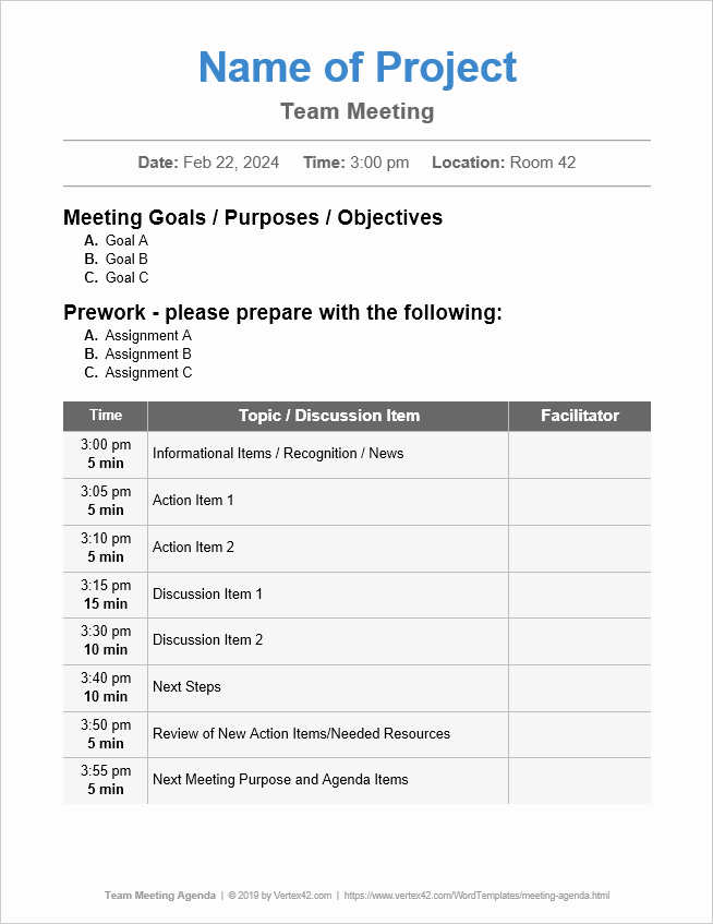 Meeting Brief Template New 10 Free Meeting Agenda Templates