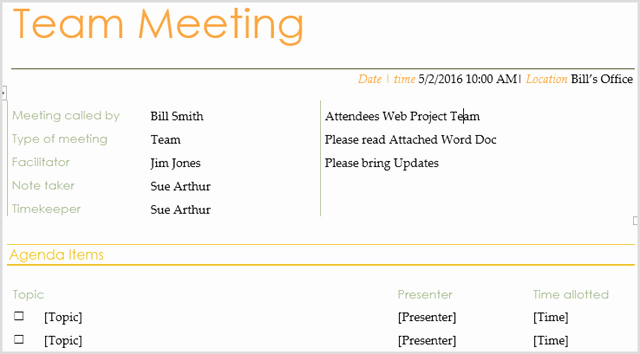 Meeting Brief Template Unique 15 Best Meeting Agenda Templates for Word