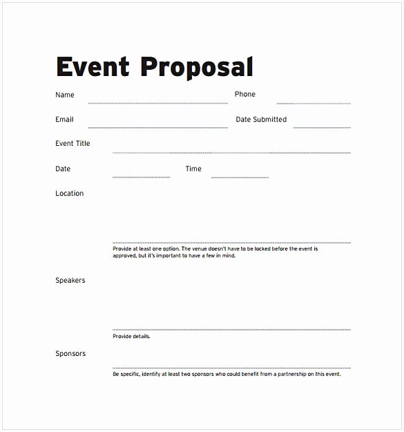 Meeting Rfp Template Awesome event Proposal Template