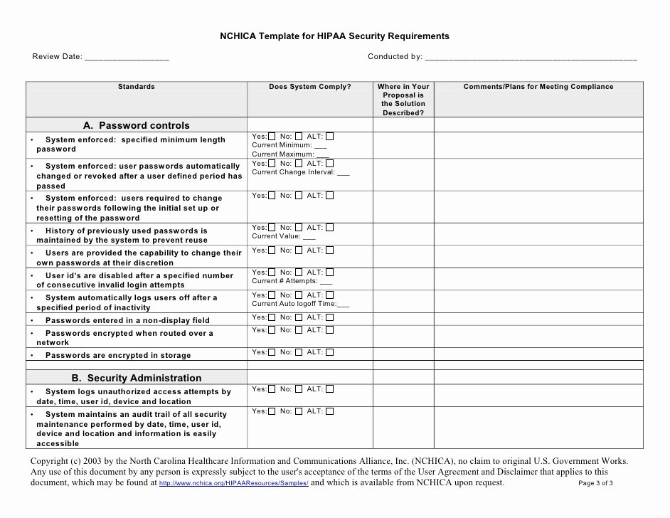 Meeting Rfp Template Beautiful Nchica Vendor Rfp Template for Meeting Hipaa Security