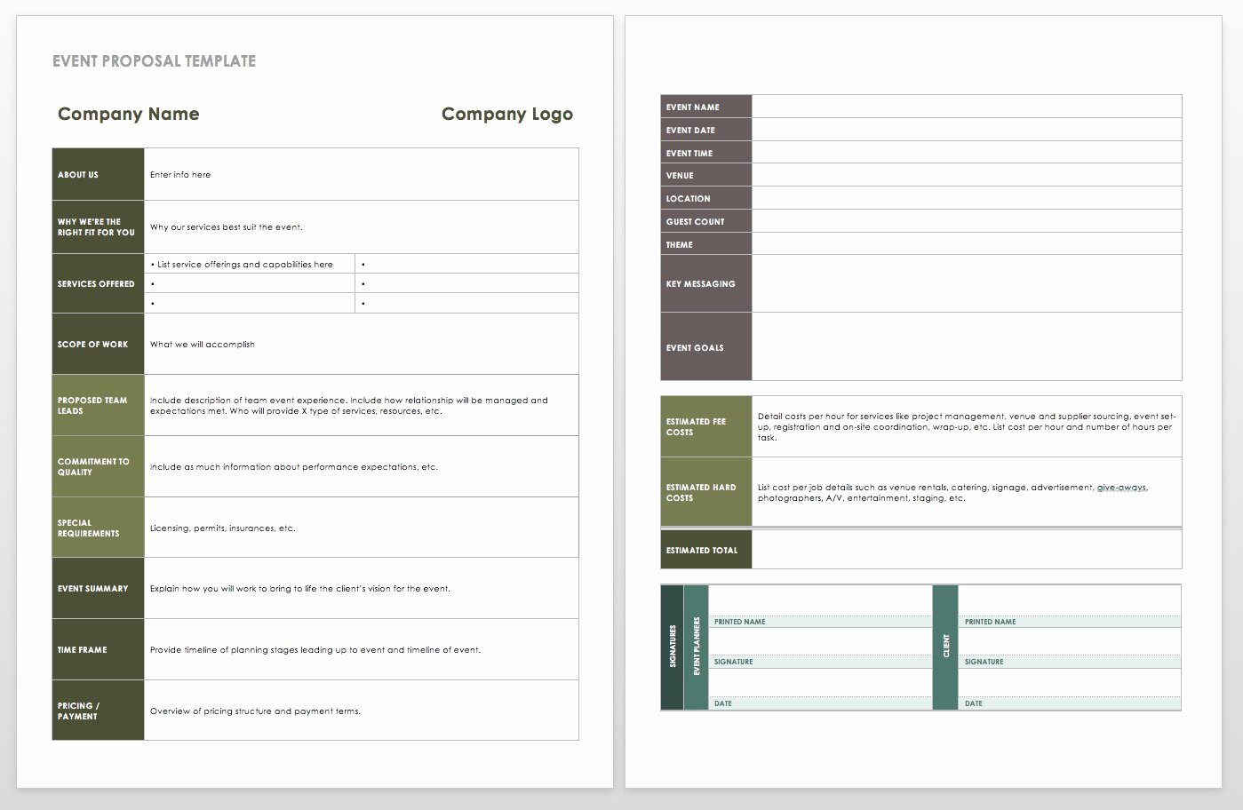 Meeting Rfp Template Inspirational 21 Free event Planning Templates