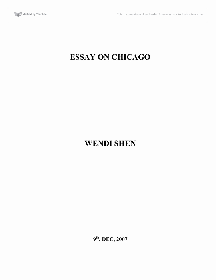 Mega Essays Free Account Fresh Essay On Chicago A Level Media Stu S Marked by